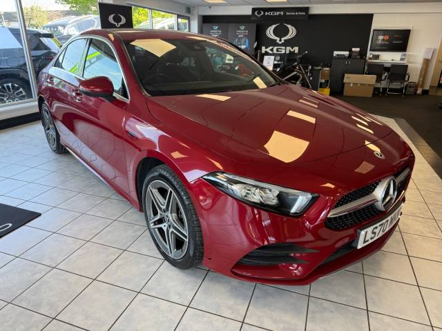 Mercedes-Benz A Class 1.3 A250e AMG Line 4dr Auto Saloon Petrol / Electric Hybrid Carnelian Red Metallic